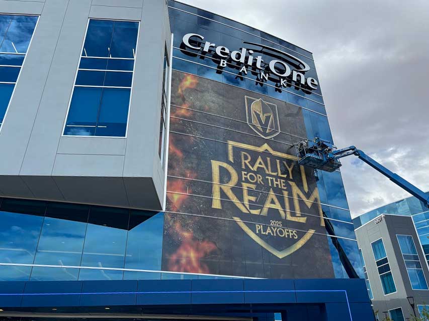 Credit One Bank building wrap 